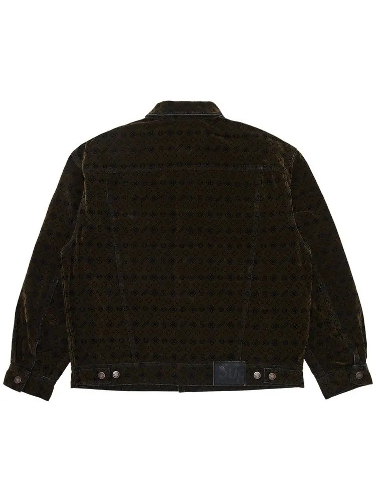 Куртка Supreme Flocked Denim Trucker Jacket — изображение 2 из 3, черный