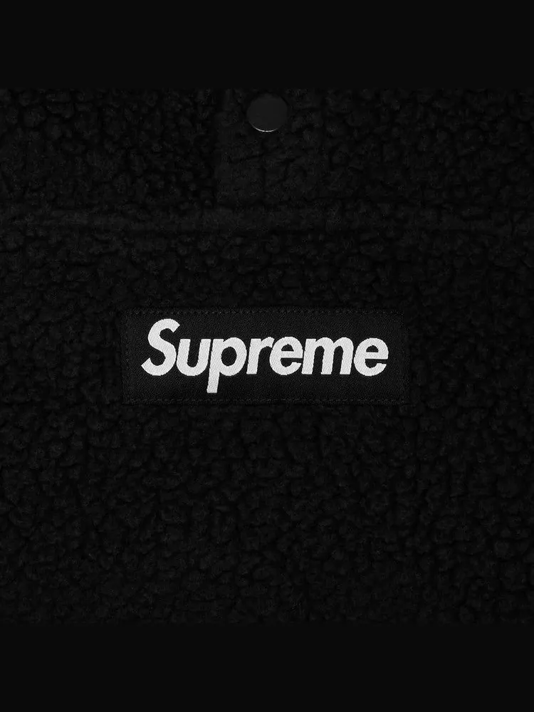 Куртка Supreme Polartec Shearling Reversible Pullover — изображение 5 из 5, черный