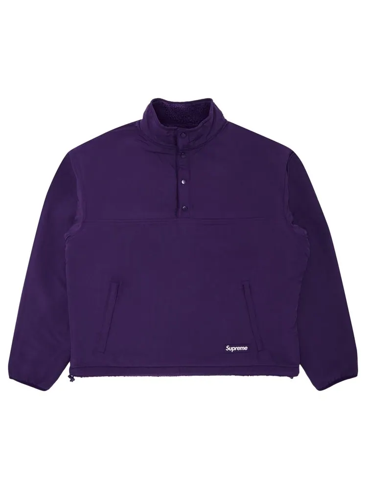 Пуловер Supreme Polartec Shearling Reversible Pullover 'Purple' — изображение 4 из 5, фиолетовый