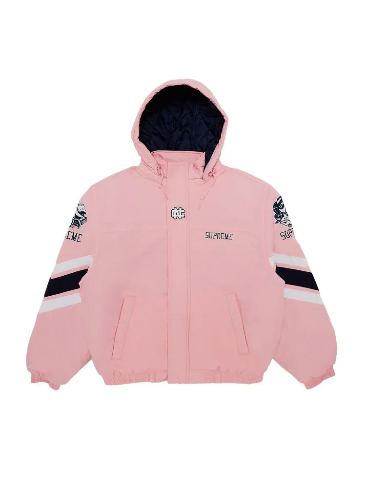Куртка Supreme x Mitchell & Ness NCAA Hooded Stadium — изображение 1 из 3, розовый