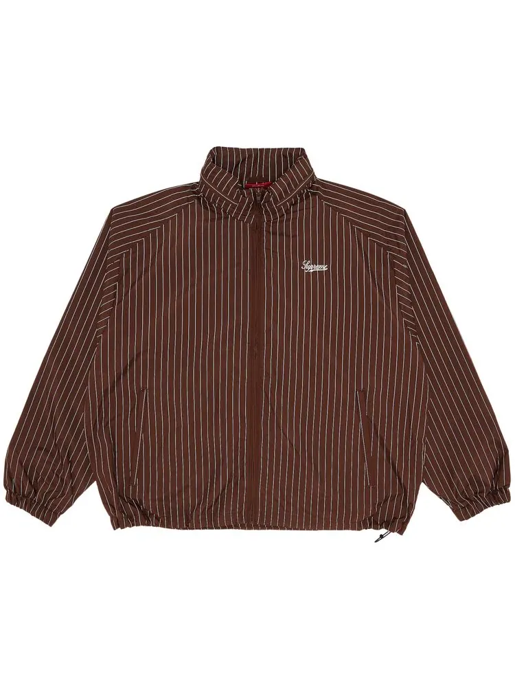 Куртка Supreme Reflective Pinstripe Track Jacket 'Brown' — изображение 1 из 3, коричневый