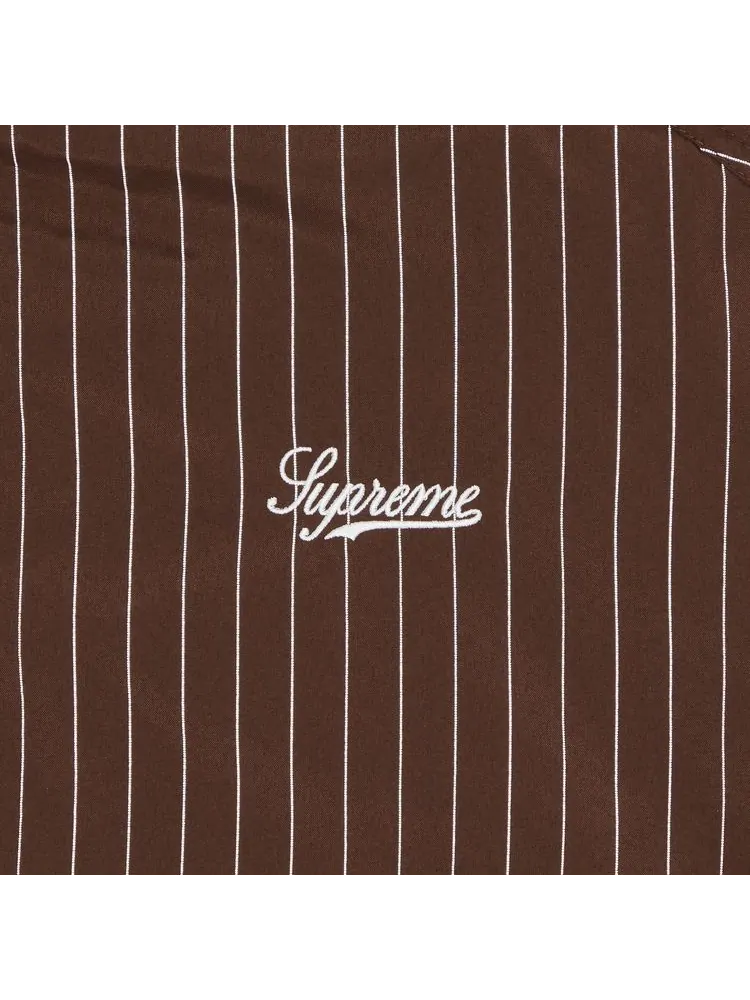 Куртка Supreme Reflective Pinstripe Track Jacket 'Brown' — изображение 3 из 3, коричневый