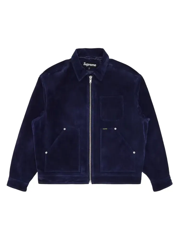 Рабочая куртка Supreme из замши — изображение 1 из 3, синий