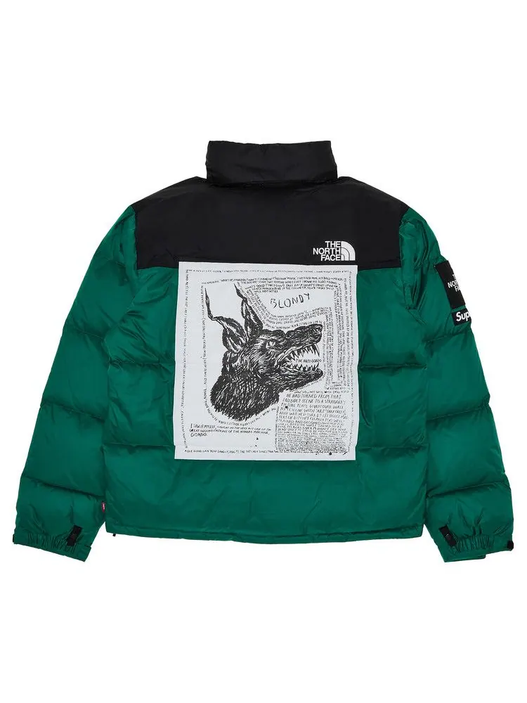 Куртка Supreme x The North Face Nuptse Jacket — изображение 2 из 3, зеленый