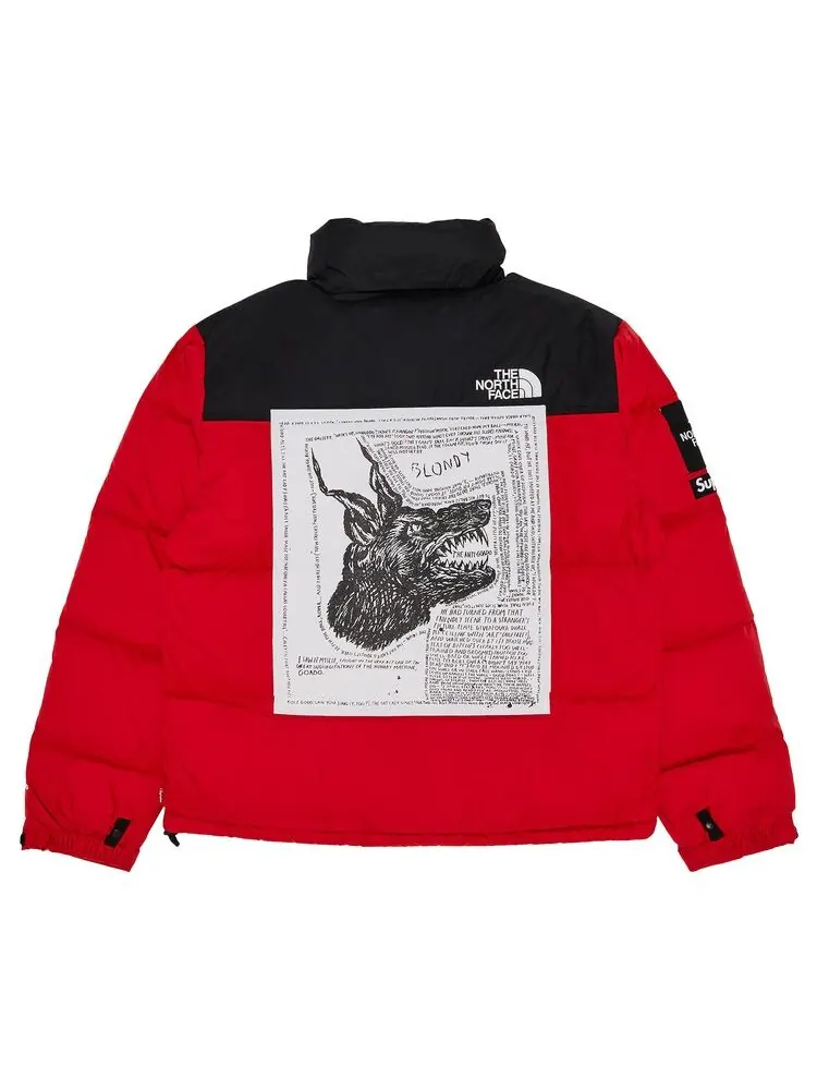 Куртка Supreme x The North Face Nuptse Jacket Red — изображение 2 из 3, красный