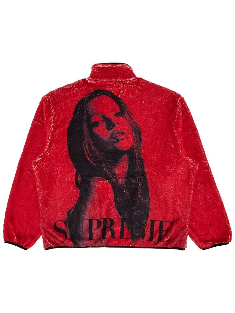 Куртка Supreme Kate Moss Fleece Jacket Red — изображение 2 из 3, красный