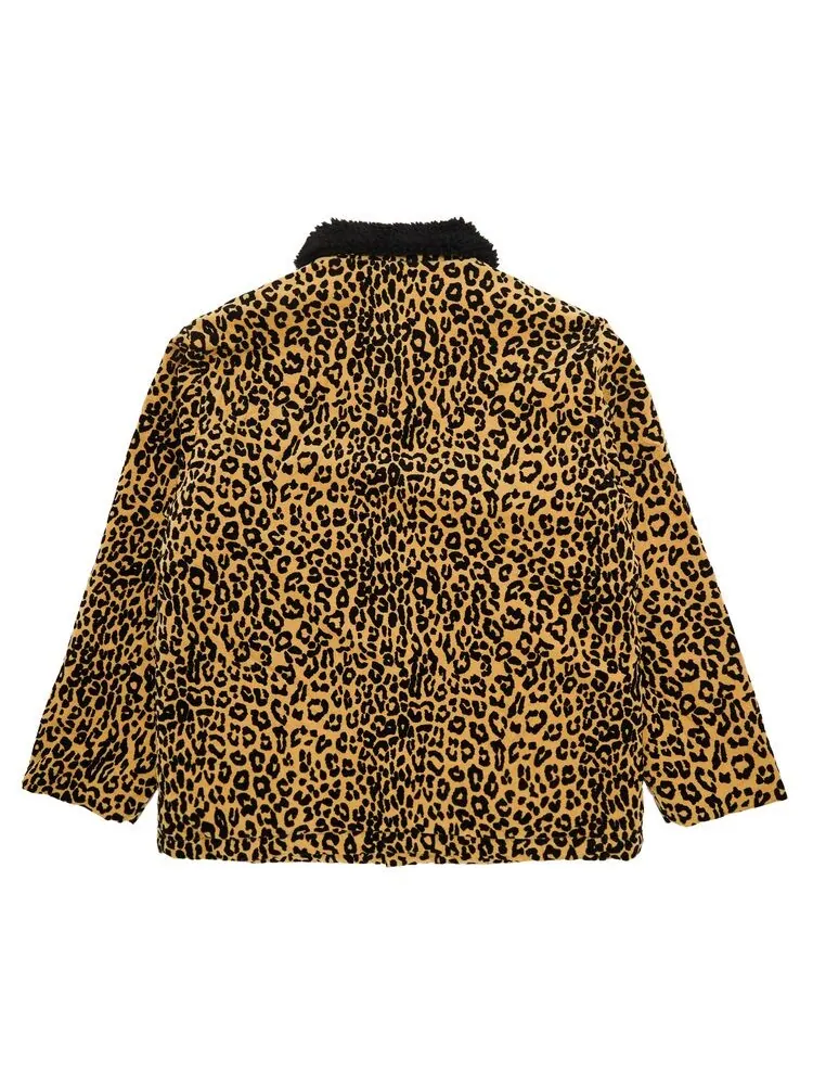 Пальто Supreme Kindermann Uncut Corduroy Car Coat Leopard — изображение 2 из 3, леопардовый