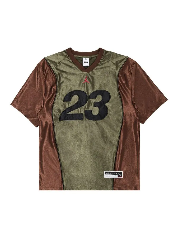 Джерси Supreme x Jordan Warm Up Jersey — изображение 1 из 3, оливковый