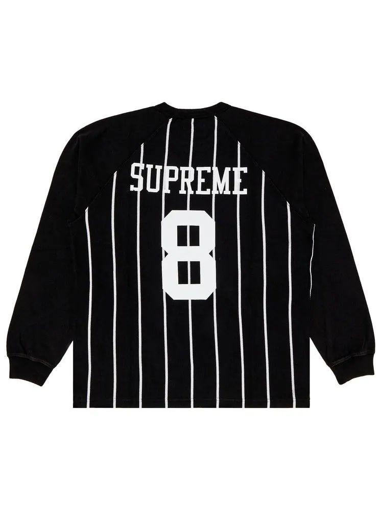 Топ Supreme Stripe Raglan Long-Sleeve Top — изображение 2 из 3, черный