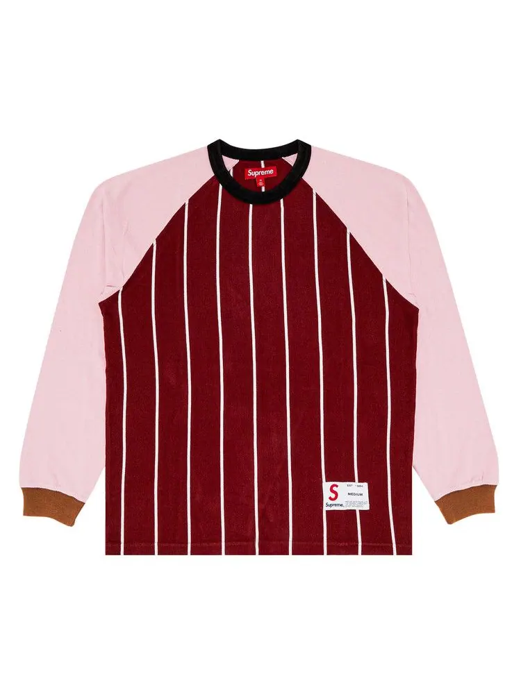 Топ Supreme Stripe Raglan Long-Sleeve Top — изображение 1 из 3, коричневый
