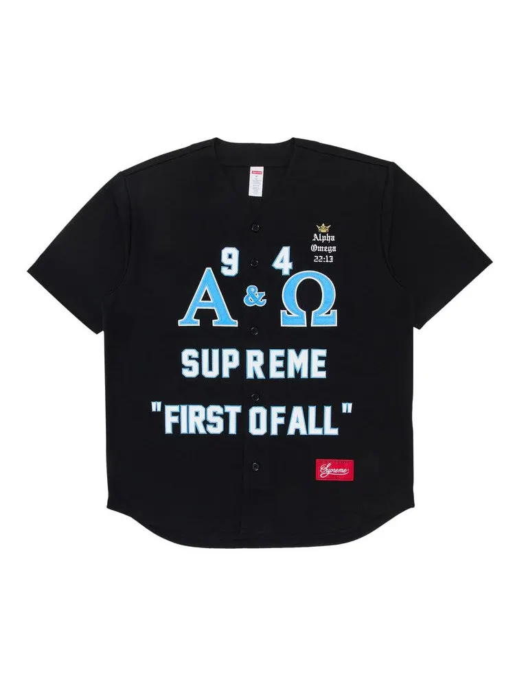 Джерси Supreme Alpha Omega Baseball Jersey — изображение 1 из 3, черный