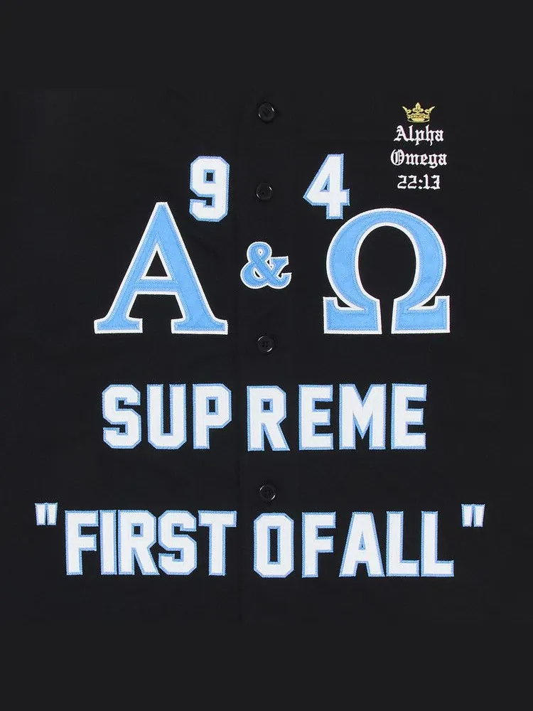 Джерси Supreme Alpha Omega Baseball Jersey — изображение 3 из 3, черный