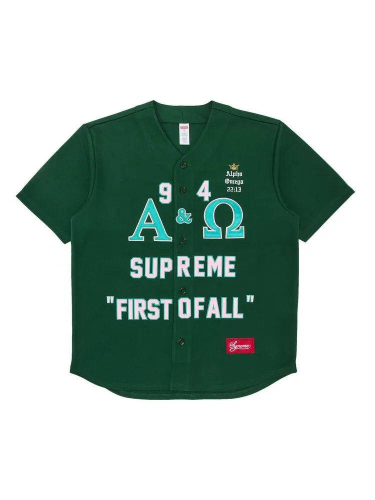 Джерси Supreme Alpha Omega Baseball Jersey Green — изображение 1 из 3, зеленый