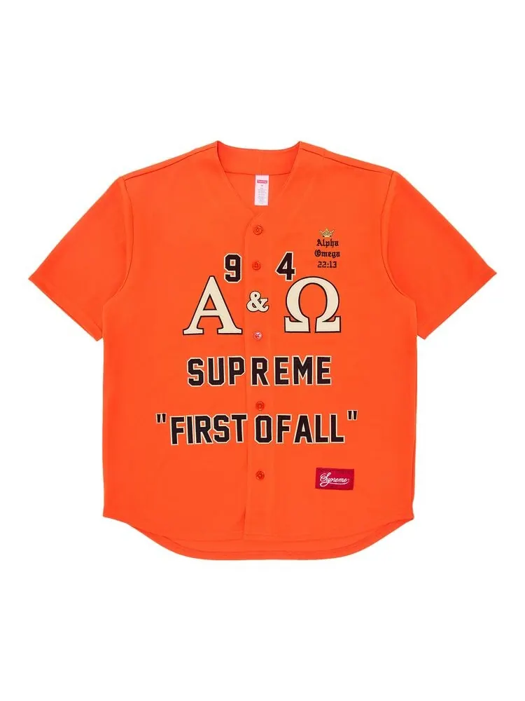 Джерси Supreme Alpha Omega Baseball Jersey Orange — изображение 1 из 3, оранжевый