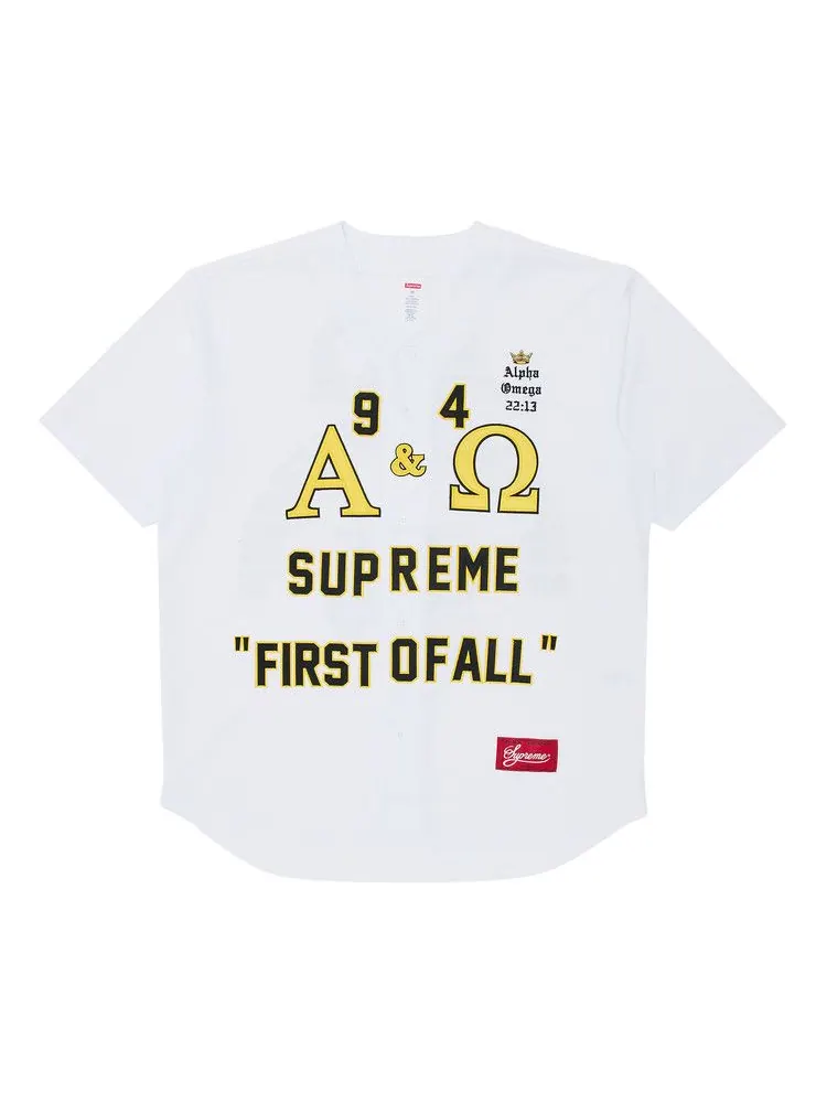 Джерси Supreme Alpha Omega Baseball Jersey — изображение 1 из 3, белый