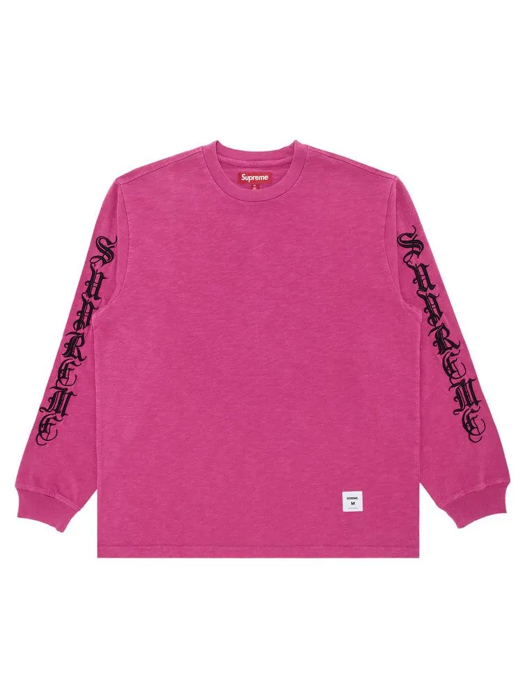 Топ Supreme Old English Long-Sleeve Top — изображение 1 из 2, маджента