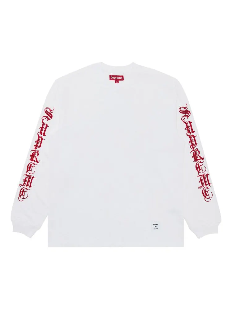 Топ Supreme Old English Long-Sleeve Top — изображение 1 из 2, белый