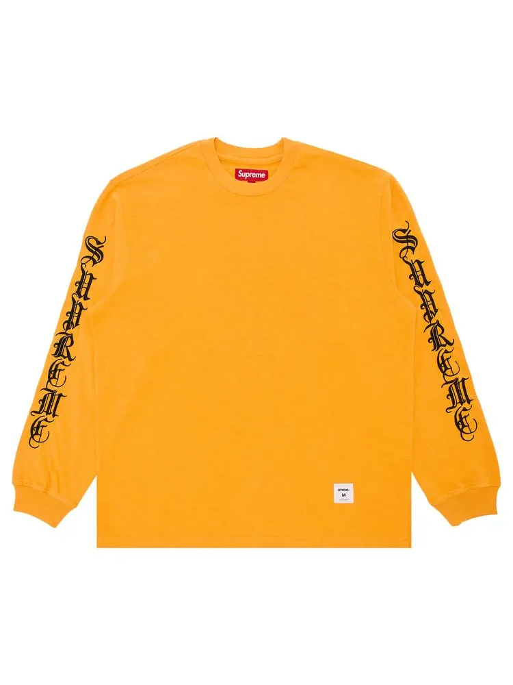Топ Supreme Old English Long-Sleeve Top Yellow — изображение 1 из 2, желтый