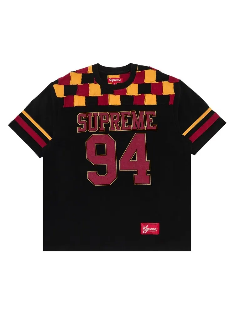 Майка Supreme Patchwork Yoke Football Top — изображение 1 из 3, черный