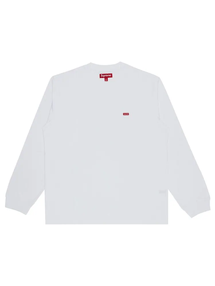 Лонгслив Supreme Small Box Long-Sleeve Tee 'White' — изображение 1 из 2, белый