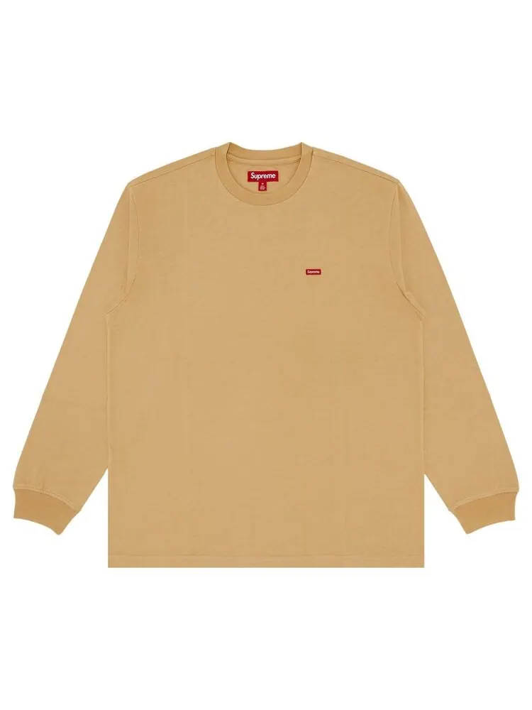 Футболка Supreme Small Box Long-Sleeve Tee Dark Tan — изображение 1 из 2, темный бежевый