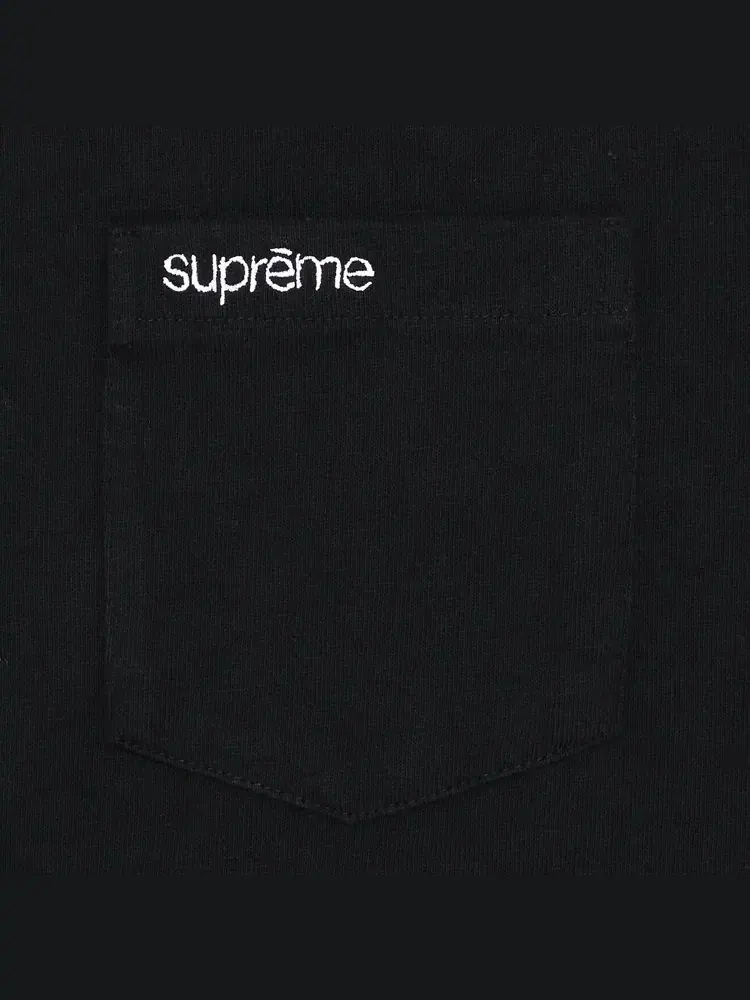 Футболка Supreme с коротким рукавом и карманом — изображение 2 из 2, черный