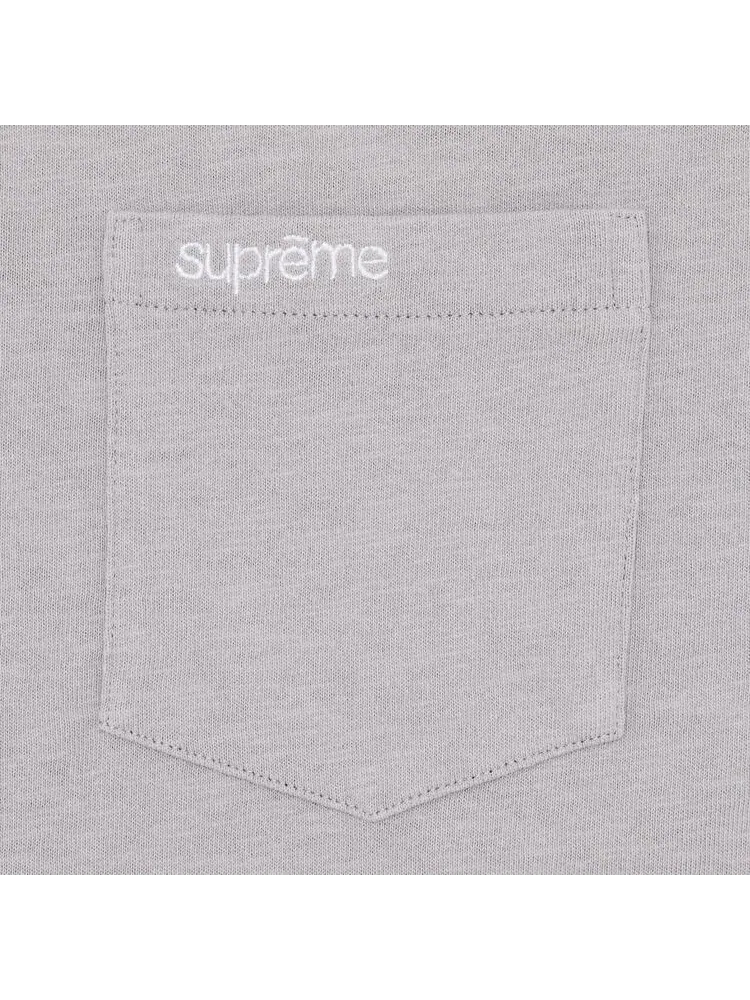 Футболка Supreme Short-Sleeve Pocket Tee Grey — изображение 2 из 2, серый