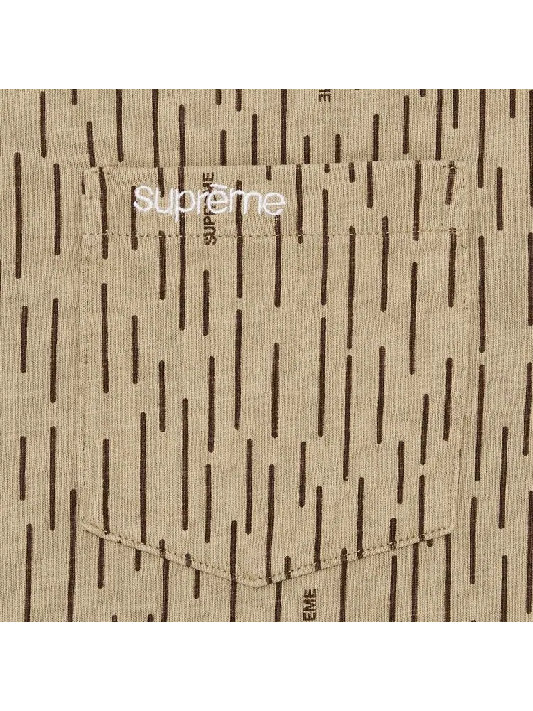 Футболка Supreme Short-Sleeve Pocket Tee Tan Raindrop — изображение 2 из 2, бежевый