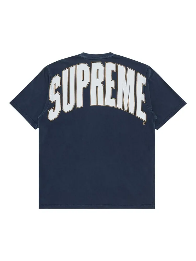 Майка Supreme Cracked Back Arc Short-Sleeve Top — изображение 1 из 3, темно-синий