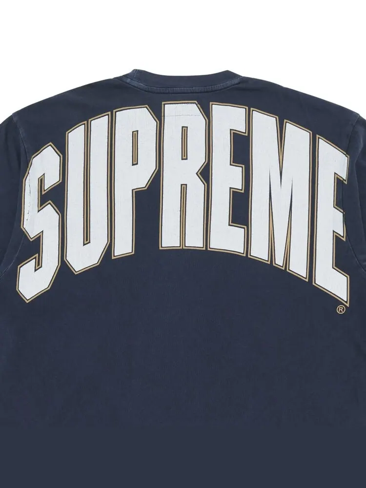 Майка Supreme Cracked Back Arc Short-Sleeve Top — изображение 3 из 3, темно-синий