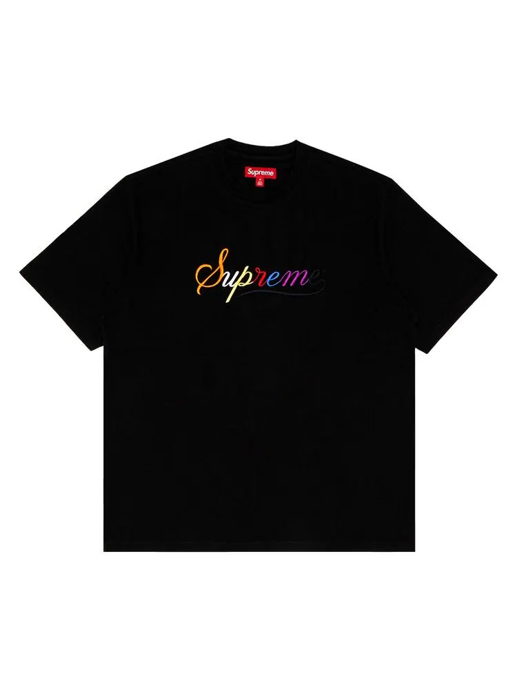 Топ Supreme Cursive Short-Sleeve Top — изображение 1 из 2, черный