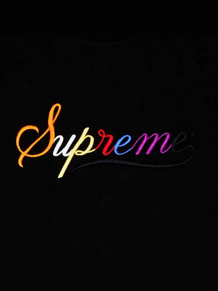 Топ Supreme Cursive Short-Sleeve Top — изображение 2 из 2, черный