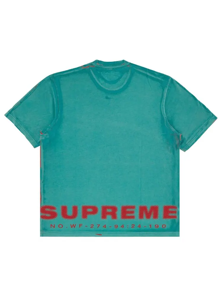 Топ Supreme Discharge Short-Sleeve Top Teal — изображение 2 из 3, бирюзовый