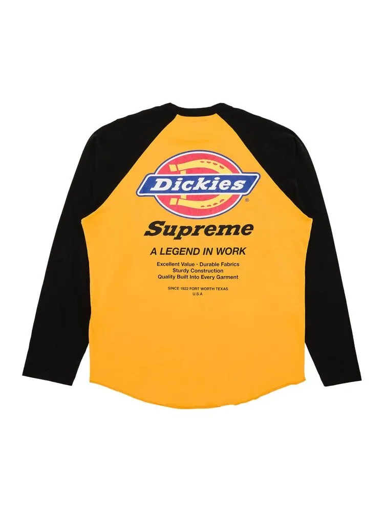Топ Supreme x Dickies Raglan Long-Sleeve Top Gold — изображение 2 из 3, золото