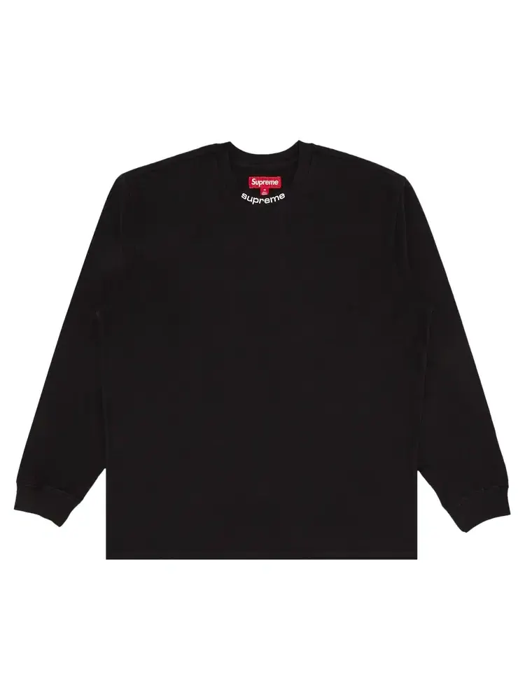 Топ с вышитым воротником и длинными рукавами Supreme — изображение 1 из 2, черный