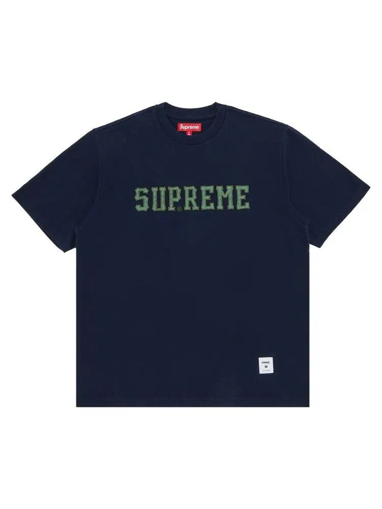 Майка Supreme Twill Appliqué Short-Sleeve Top — изображение 1 из 2, темно-синий