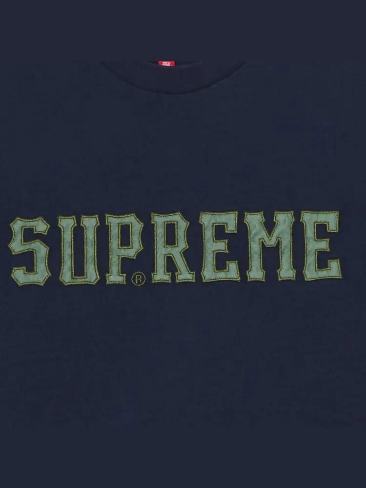Майка Supreme Twill Appliqué Short-Sleeve Top — изображение 2 из 2, темно-синий