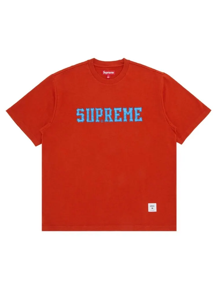 Майка Supreme Twill Appliqué Short-Sleeve Top — изображение 1 из 2, оранжевый