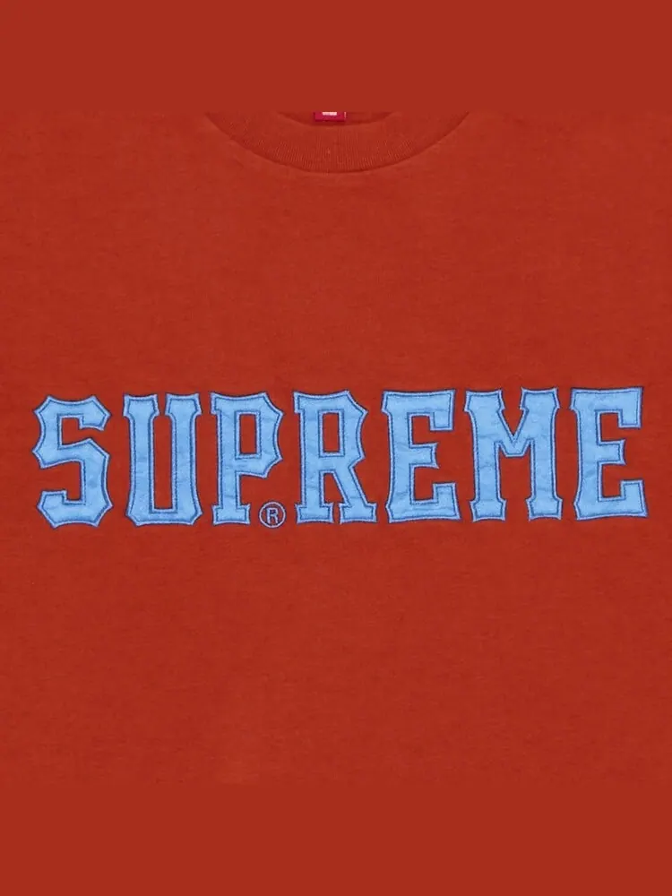 Майка Supreme Twill Appliqué Short-Sleeve Top — изображение 2 из 2, оранжевый