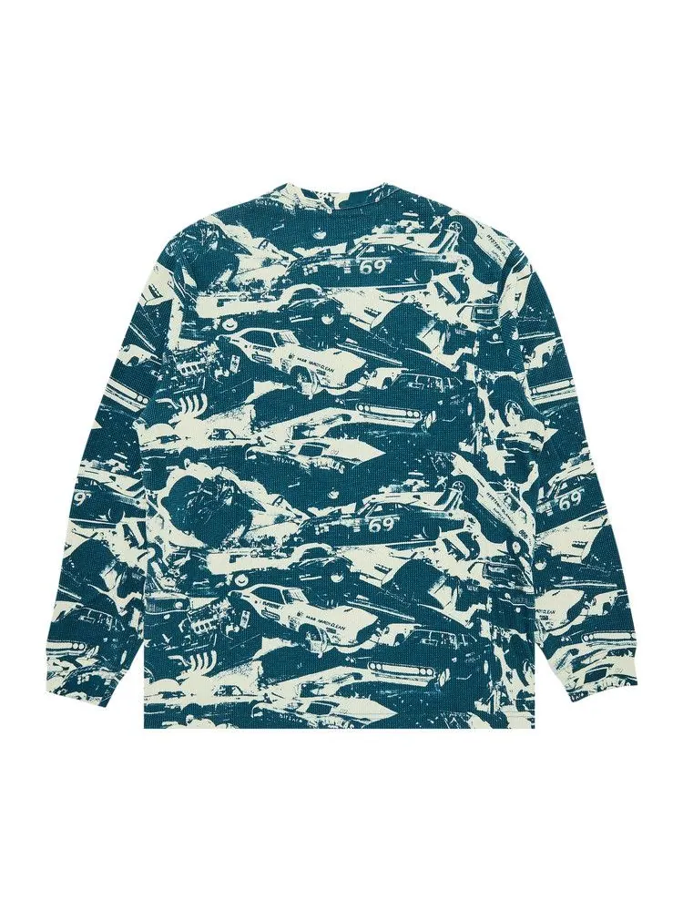 Топ Supreme x HYSTERIC GLAMOUR Cars Thermal 'Teal' — изображение 2 из 3, бирюзовый