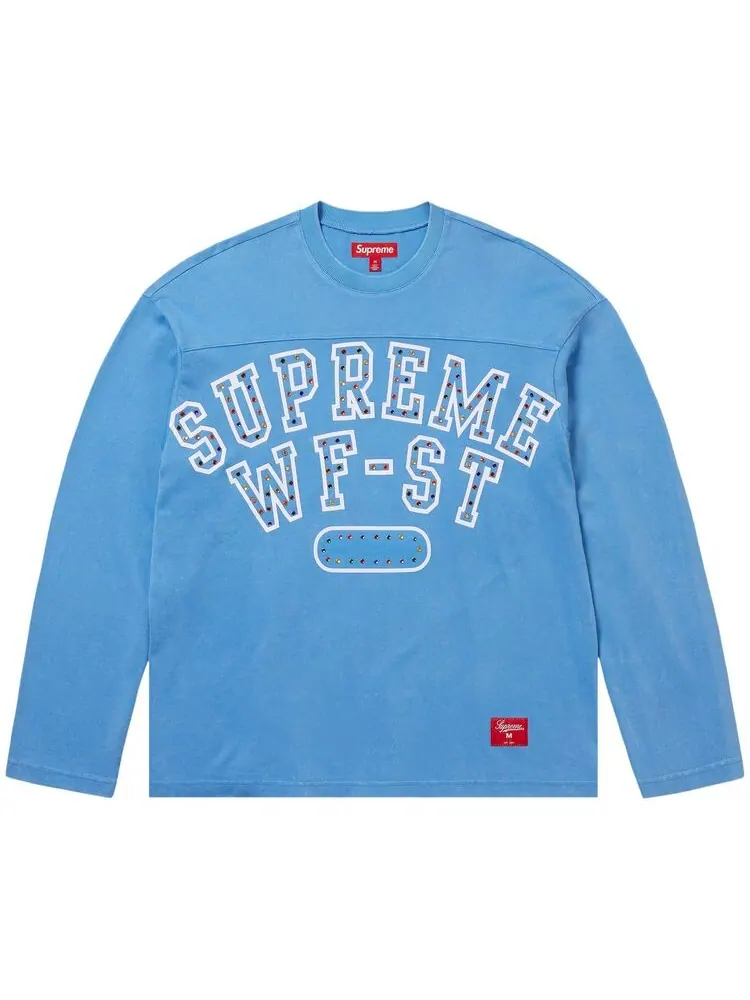 Топ Supreme Athletic Studded Long-Sleeve Top Blue — изображение 1 из 1, синий