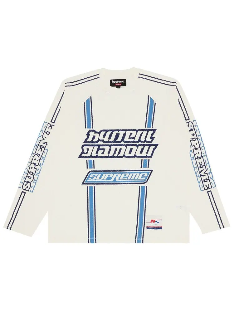 Топ Supreme x HYSTERIC GLAMOUR Mesh Long-Sleeve Top — изображение 1 из 3, белый