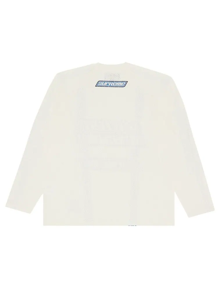 Топ Supreme x HYSTERIC GLAMOUR Mesh Long-Sleeve Top — изображение 2 из 3, белый