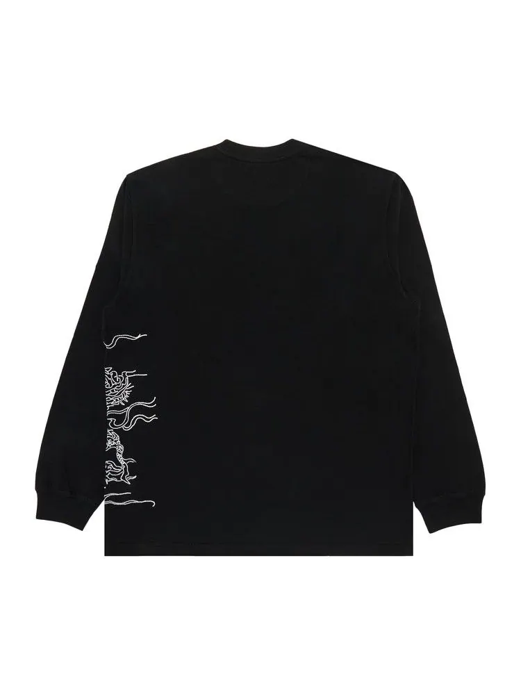 Топ Supreme Dragon Embroidered Long-Sleeve Top — изображение 2 из 3, черный