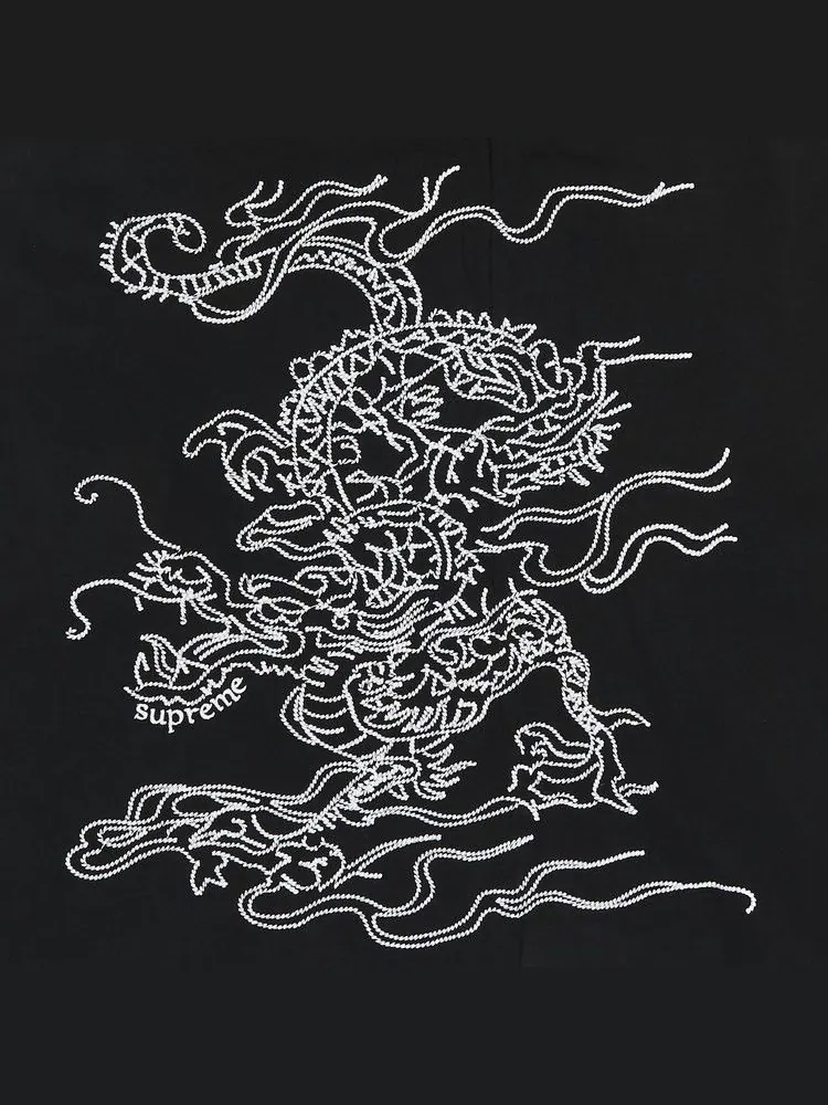 Топ Supreme Dragon Embroidered Long-Sleeve Top — изображение 3 из 3, черный