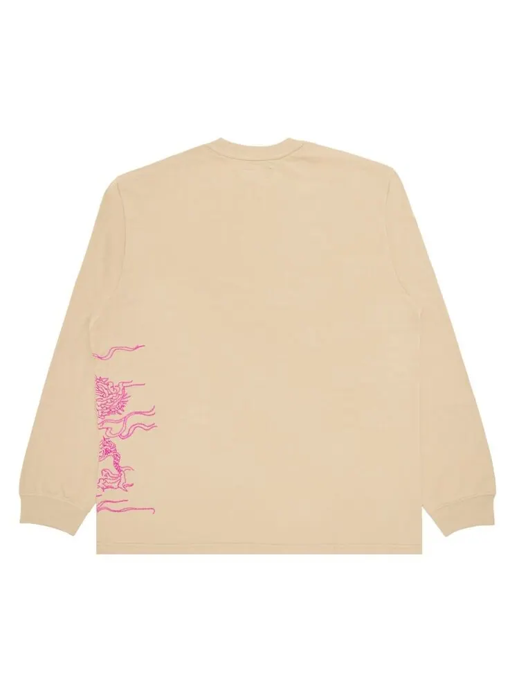 Топ Supreme Dragon Embroidered Long-Sleeve Top Khaki — изображение 2 из 3, хаки