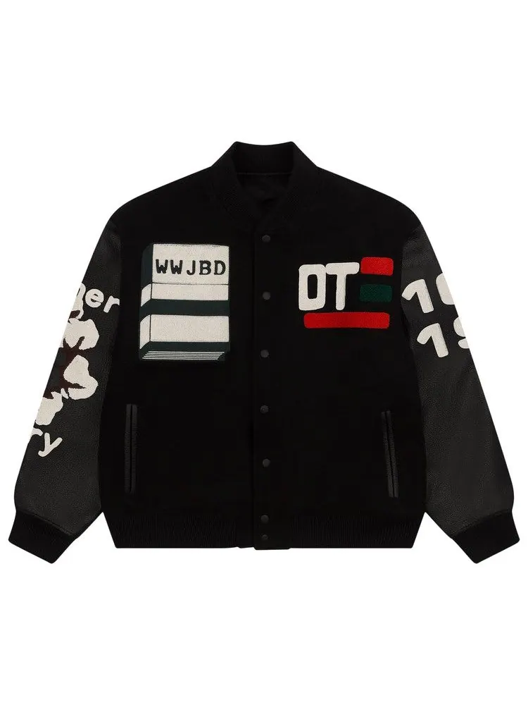 Куртка Denim Tears x Cactus Plant Flea Market Cactus Tears Varsity Jacket — изображение 1 из 2, черный