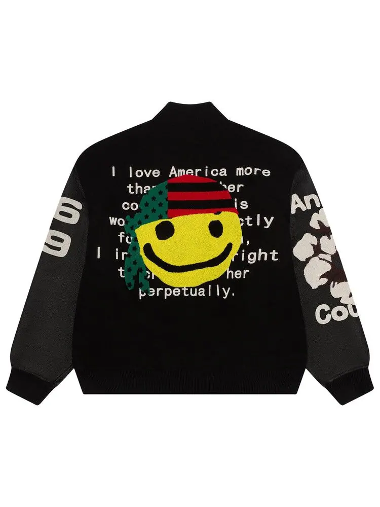 Куртка Denim Tears x Cactus Plant Flea Market Cactus Tears Varsity Jacket — изображение 2 из 2, черный
