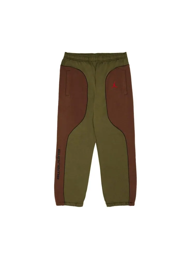 Брюки Supreme x Jordan Tricot Track Pant — изображение 1 из 3, оливковый