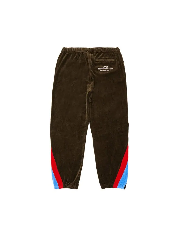 Брюки Supreme x Martine Rose Velour Track Pant — изображение 2 из 3, коричневый